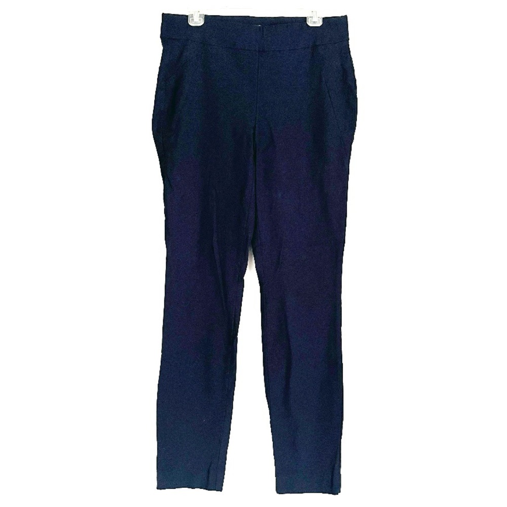 RW&Co Navy Blue Fitted Stretchy Ankle Cut Pants Office Business Work Size Small